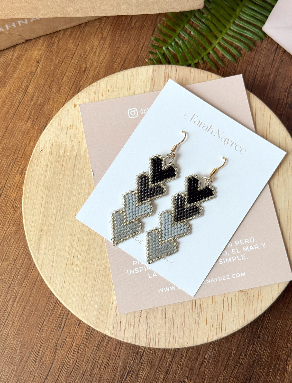 Aretes Corazones Silver | Miyuki