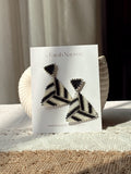 Aretes Lidia - Negro y blanco
