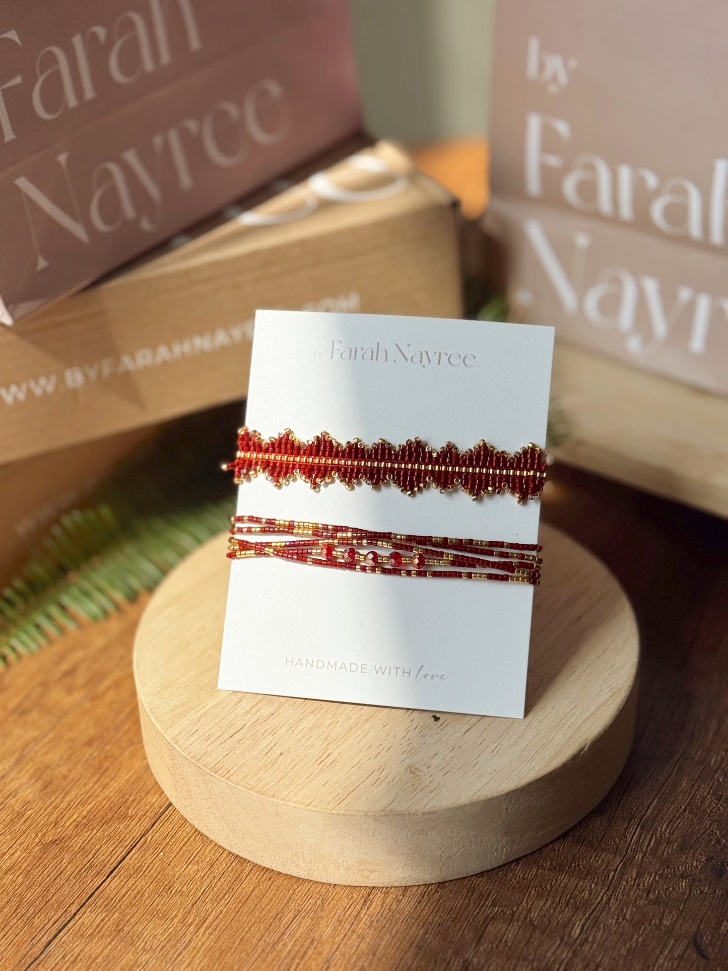 Pulsera Flecos Vino | Miyuki