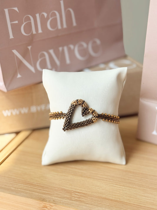 Corazón 3D Bronce | Miyuki