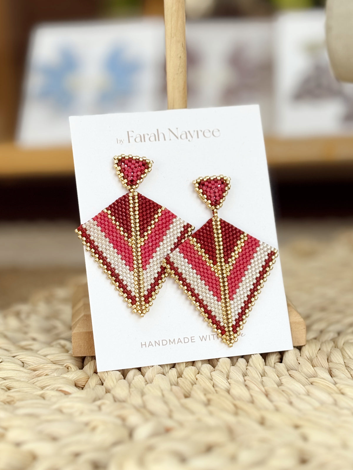 Aretes Bianca - Rojos