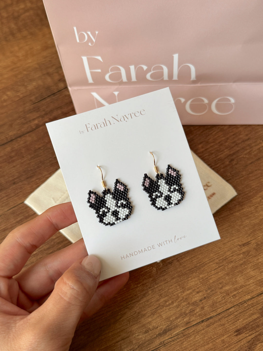 Aretes Boston Terrier - Miyuki