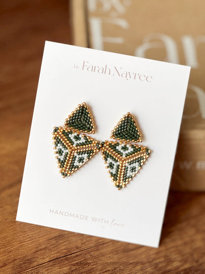 Aretes Rossé Verde - Miyuki