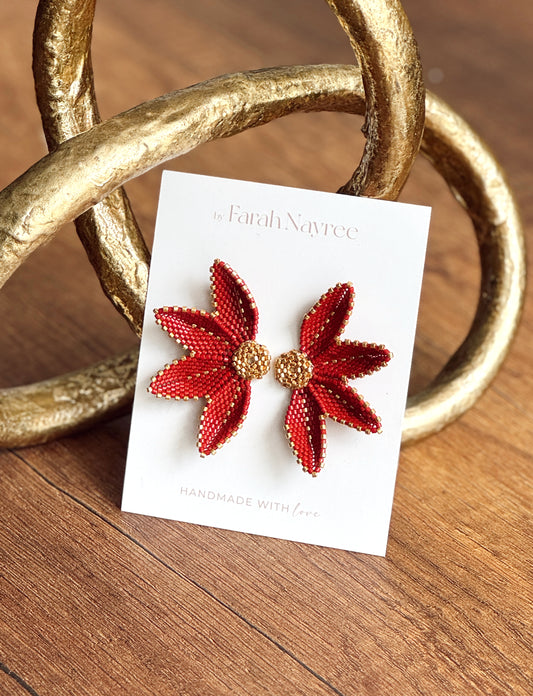 Aretes Rosalía Rojos - Miyuki