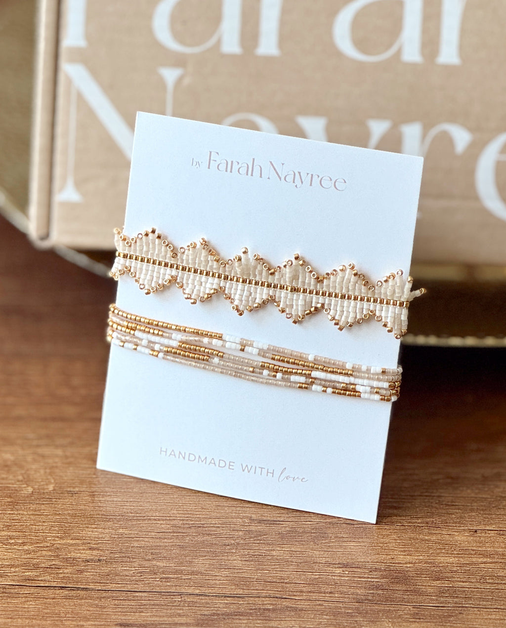 Pack Flecos Beige - Pulseras Miyuki