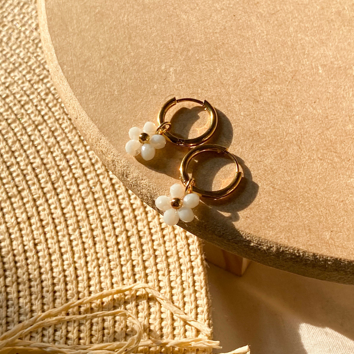 Flowers Mini Hoops