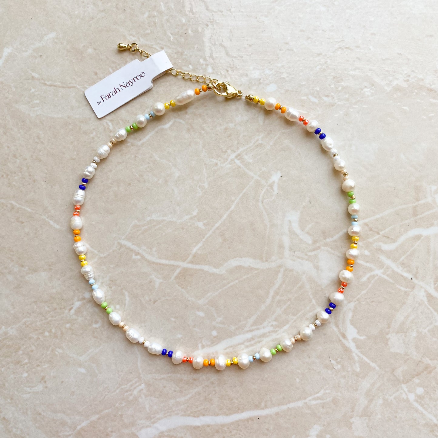 Collar Pearl Rainbow