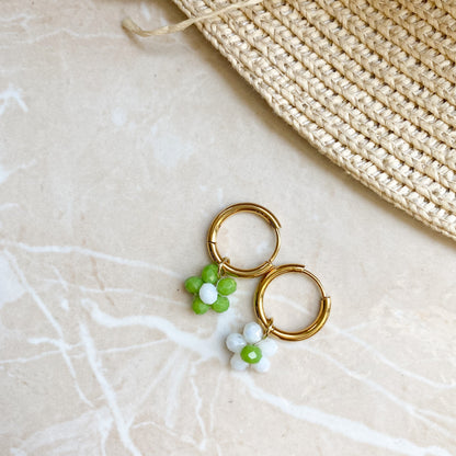 Flowers Mini Hoops